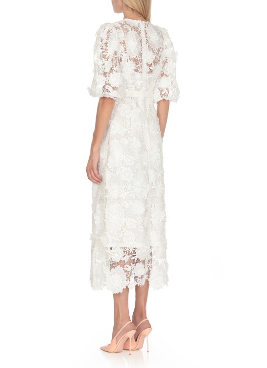 Shop Zimmermann Halliday Lace Flower Dress In White