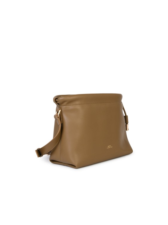 Shop Apc Small 'ninon' Crossbody Bag In Olive Green Eco-leather In Brown