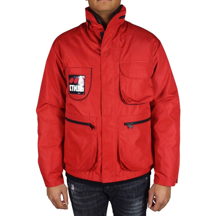 Shop Heron Preston Roma Reversible Padded Jacket In Red