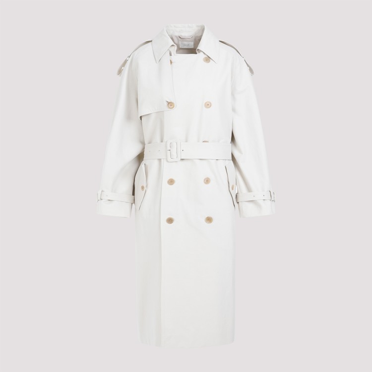Shop The Row Beige Sand Cotton June Coat In White