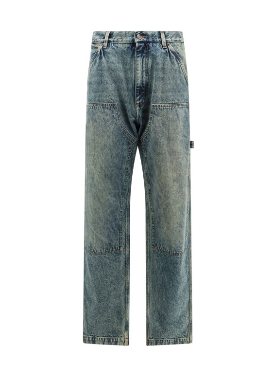 Dolce & Gabbana Cotton Jeans With Back Logo Patch In Blue