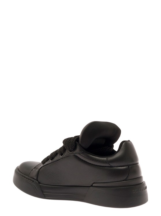Shop Dolce & Gabbana 'megaskate' Black Padded Low Top Sneakers