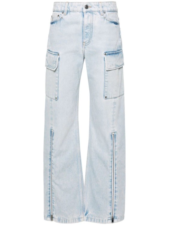 Shop Stella Mccartney Blue Cargo Denim Pants