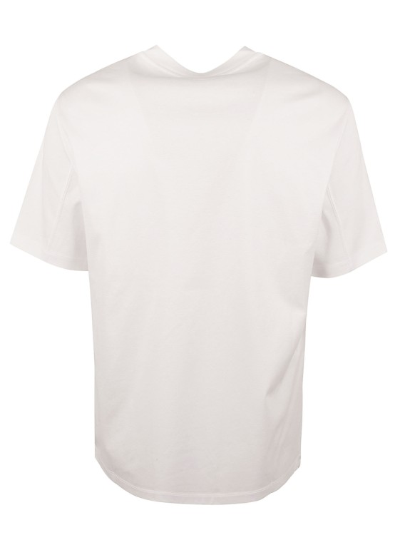 Brunello Cucinelli White Logo Embroidered T-shirt
