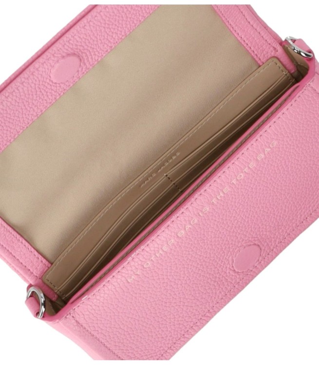 Shop Marc Jacobs The Leather Mini Petal Pink Crossbody Bag