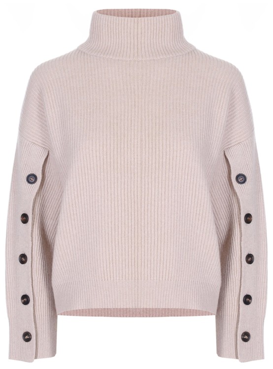 Shop Brunello Cucinelli Pink Cashmere Sweater