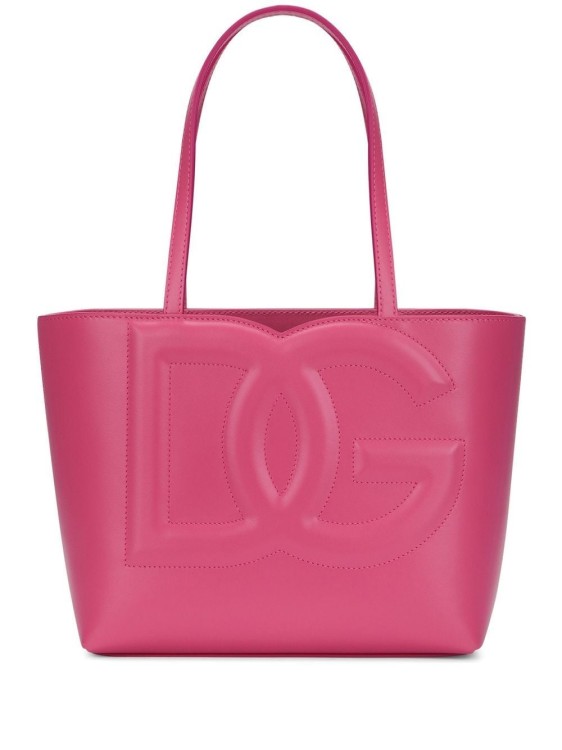 Dolce & Gabbana Small Dg Logo Tote Bag In Burgundy