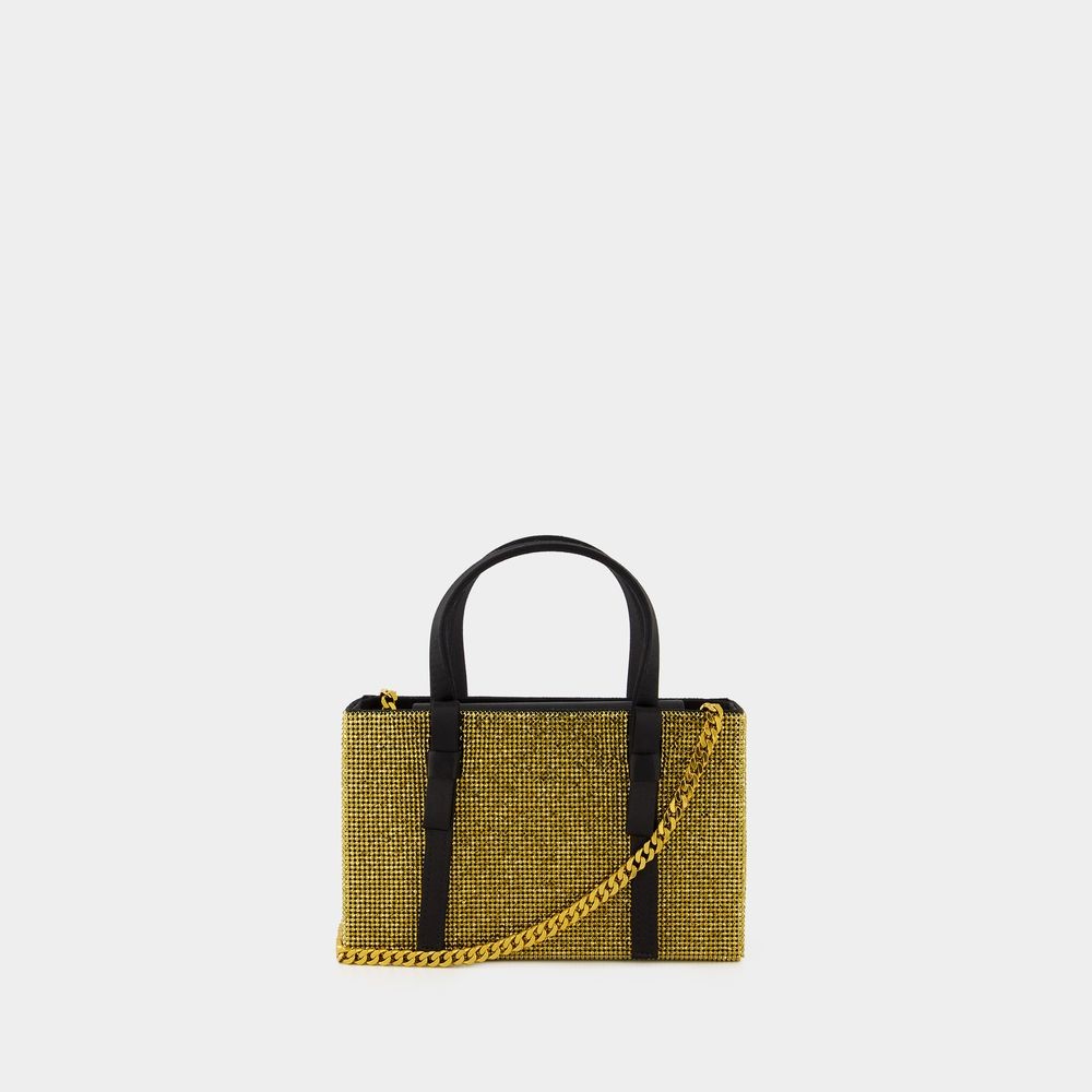 Kara Bow Midi Shopper Bag In Gold