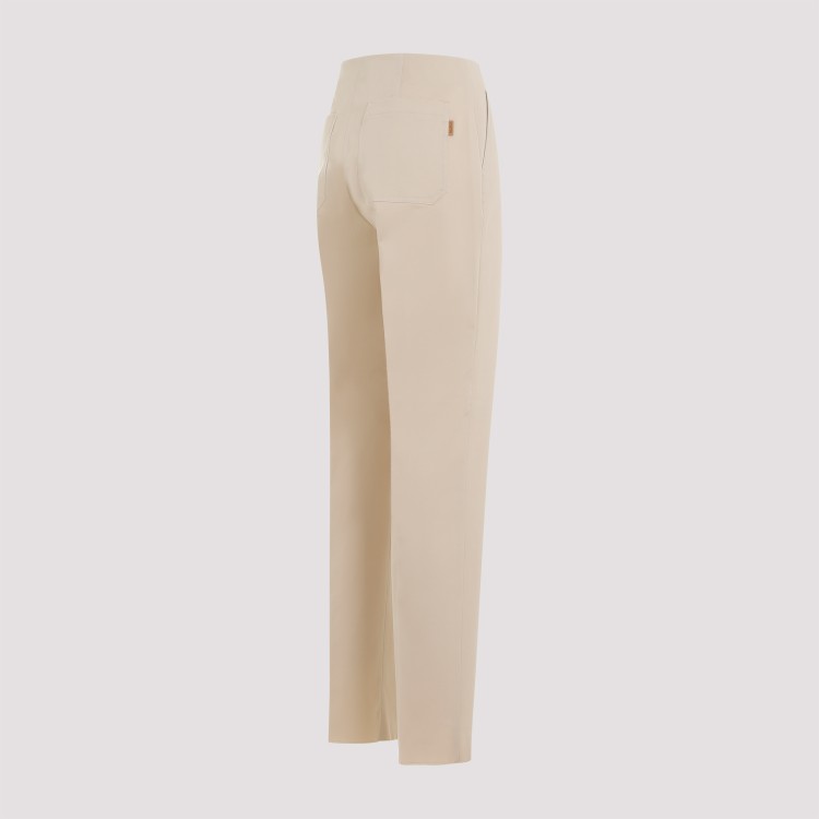Max Mara Empoli Cotton Twill Pants In Neutrals