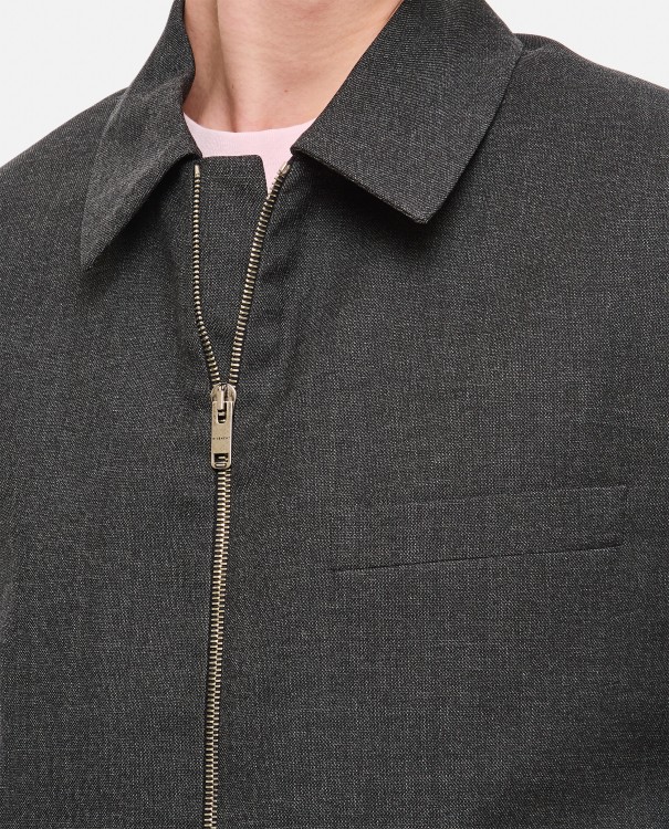 Givenchy Zipped Short Structured Jacket In Grey