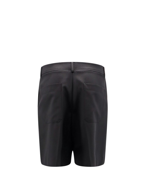 Shop Valentino Virgin Wool Bermuda Shorts With Frontal Pinces In Black