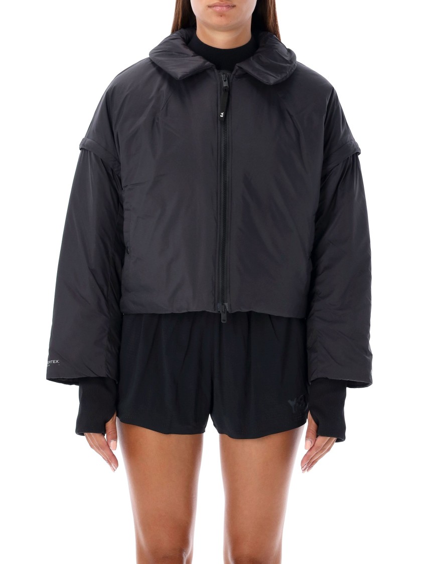 Y-3 Adidas Cropped Down Jacket In Black