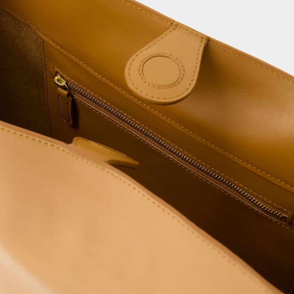 Ines De La Fressange Leonore L Shoulder Bag - Leather - Camel In Brown
