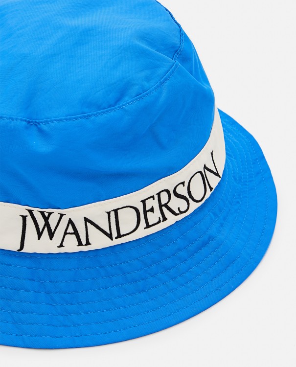 Shop Jw Anderson Logo Bucket Hat In Blue