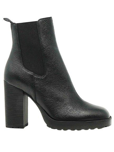 Hogan Ankle Boot In Black Leather