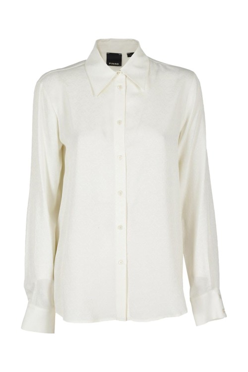 Pinko White Classic Collar Shirt