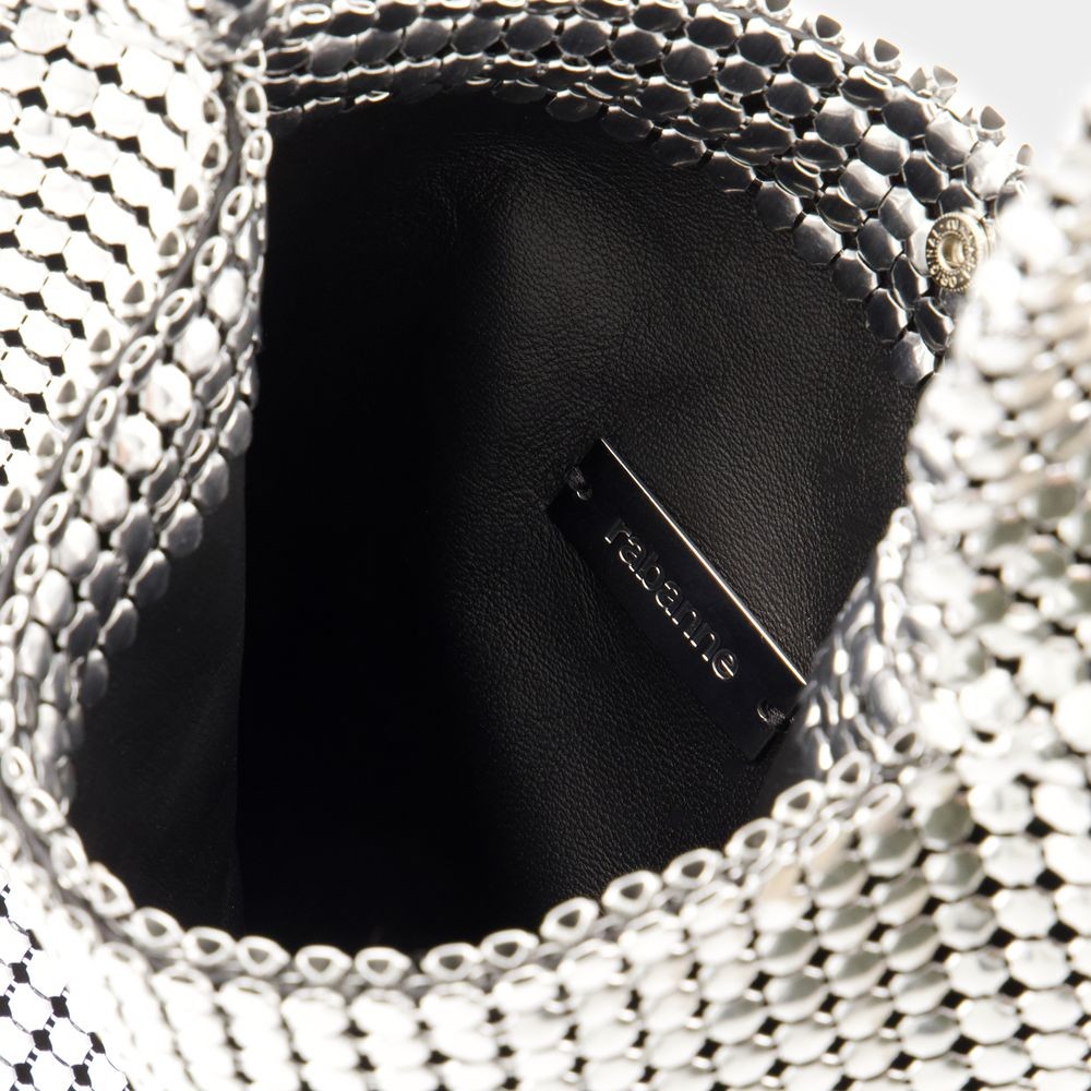 Rabanne Medium Silver Pixel Shoulder Bag - Aluminium - Silver In Grey