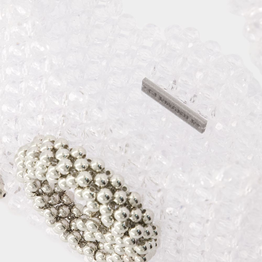 Germanier Beaded Bag - Beads - Transparent And Silver In White