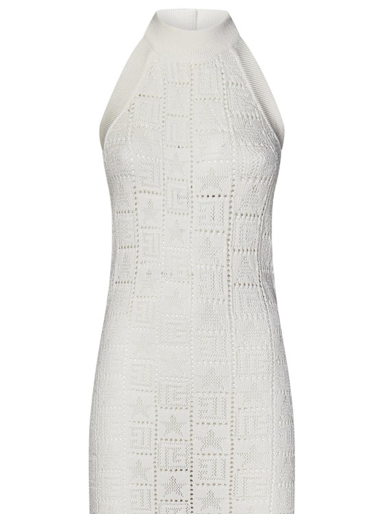 Shop Balmain White Midi Dress