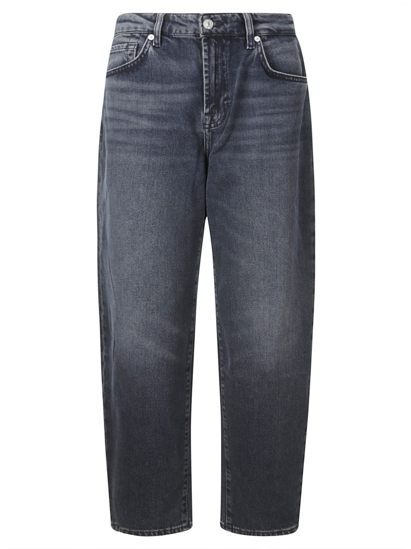 7 For All Mankind Wide-leg High-waist Jeans With Soft Finish In Blue