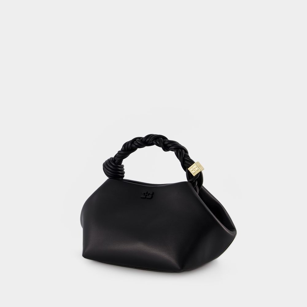 Ganni Bou Crossbody Bag - Leather - Black In Black