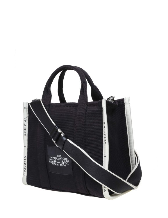 Shop Marc Jacobs The Small Tote In Black Jacquard