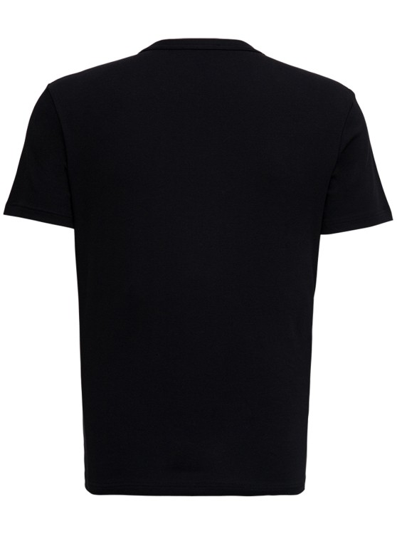 Shop Tom Ford Black Stretch Cotton Crew Neck T-shirt