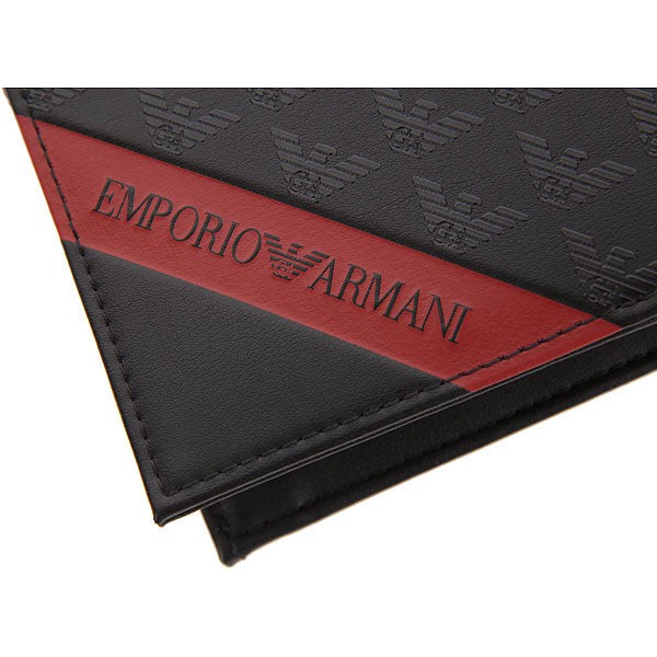 Shop Emporio Armani Wallet With Logo On Front In Black