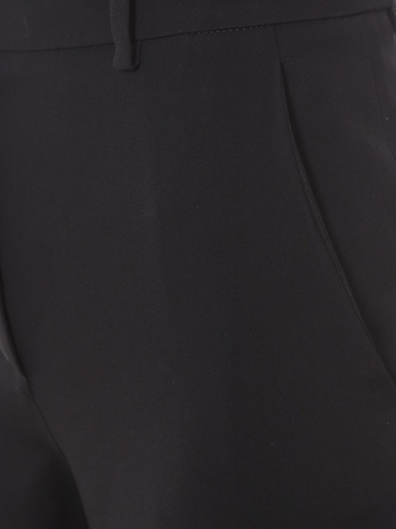 Shop Giorgio Armani Stretch Viscose Trouser In Black