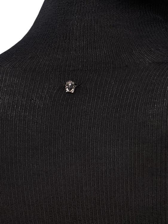 Shop Versace Slim Fit Cashmere And Wool Sweater In Black