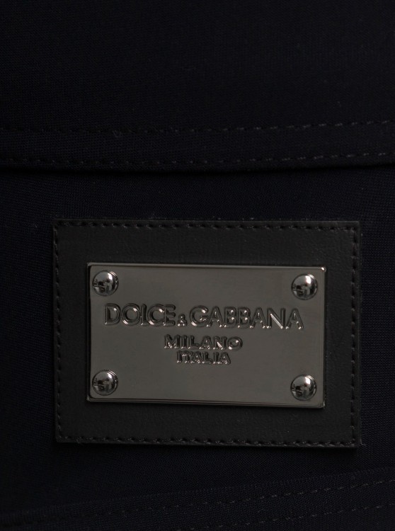 Shop Dolce & Gabbana Black Swim Briefs With Branded Drawstring And Logo Tag In Stretch Polyamide