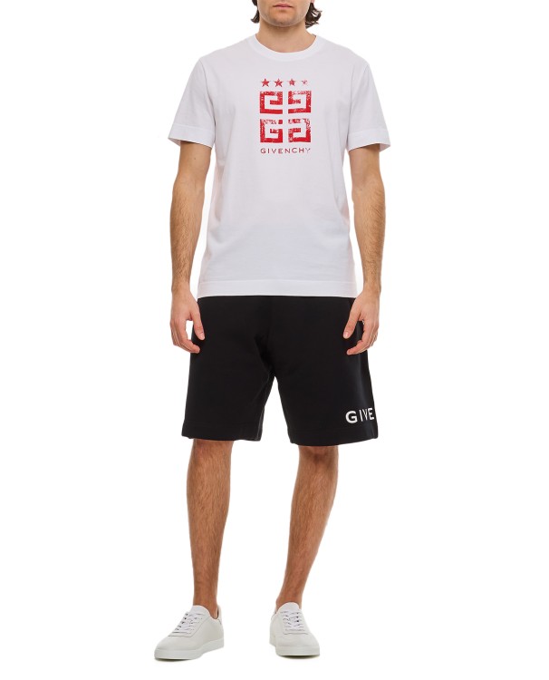 Givenchy Vintage Logo 4 G Cotton T Shirt In White
