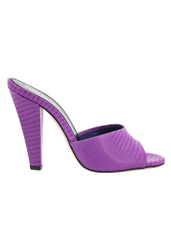 Paris Texas Leather Sandals In Purple