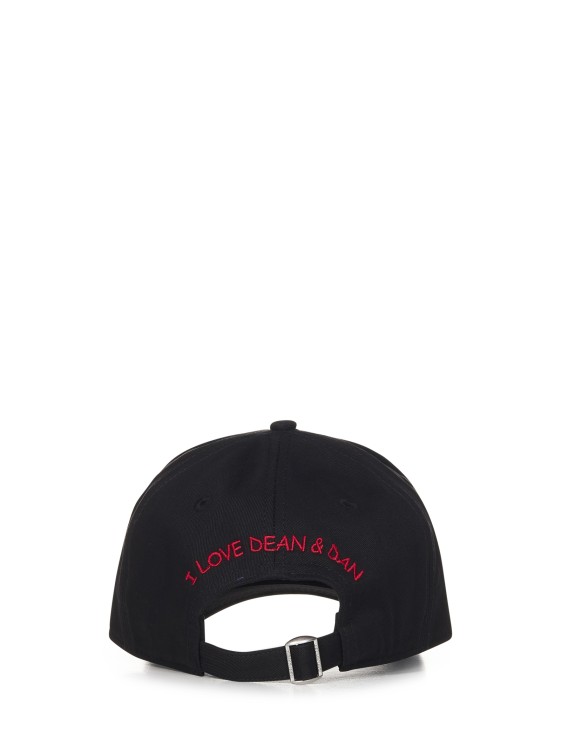 Shop Dsquared2 Black Cotton Gabardine Baseball Hat