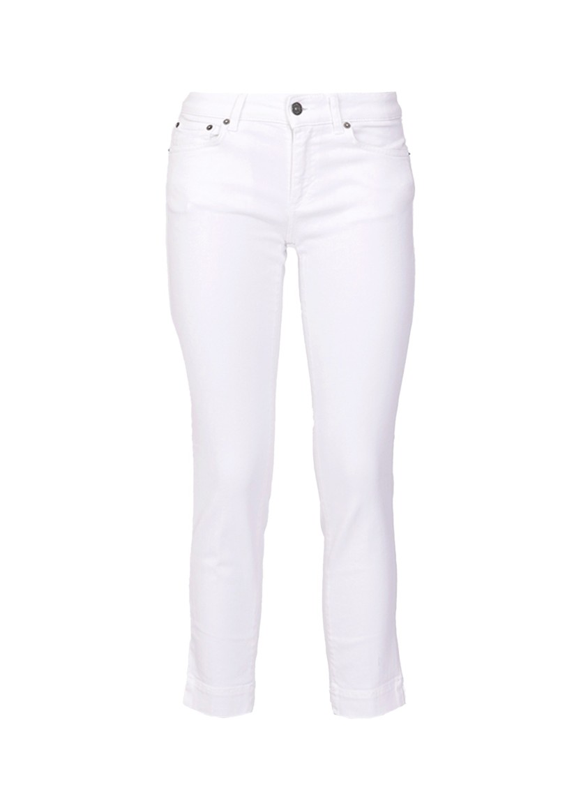 Dondup White Cotton Pants In White