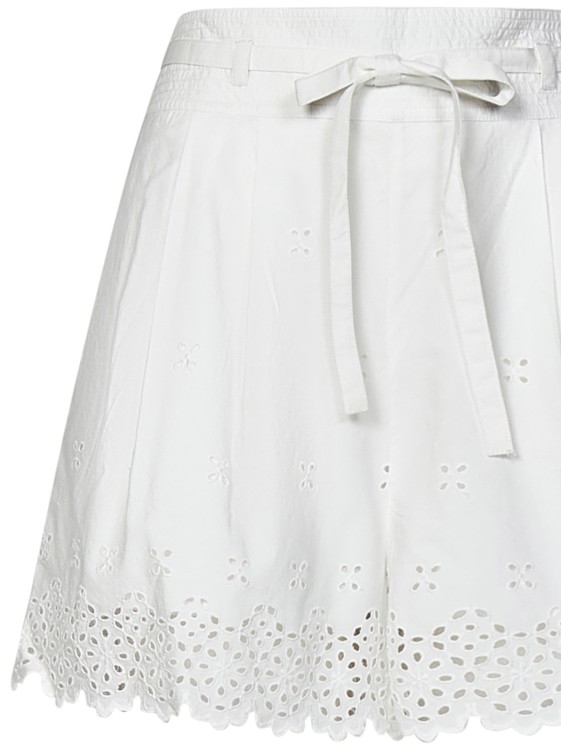 Ulla Johnson Sabine Belted Broderie Anglaise Cotton Shorts In White