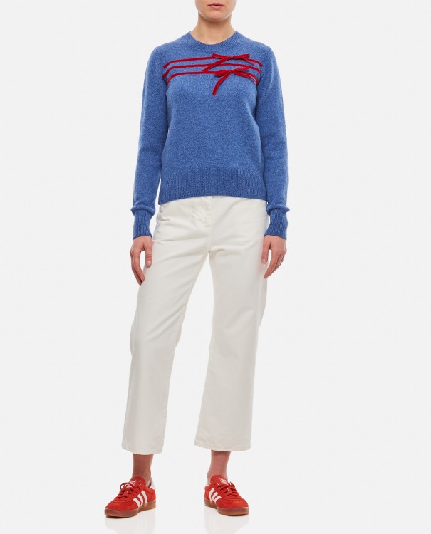Shop Molly Goddard Simone Cashmere Blend Sweater In Blue