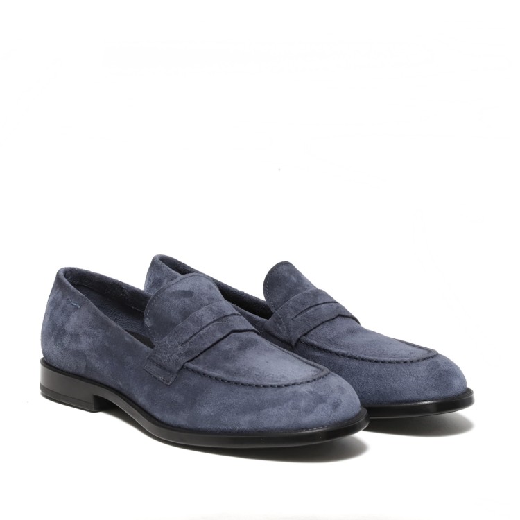 Shop Alexander Hotto Blue Suede Moccasins