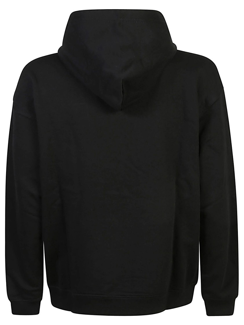 Shop Diesel Classic Cotton Hoodie With Ribbed Details In Black