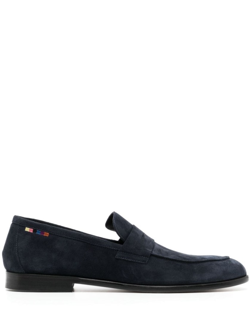 Paul Smith Figaro Suede Loafers In Blue