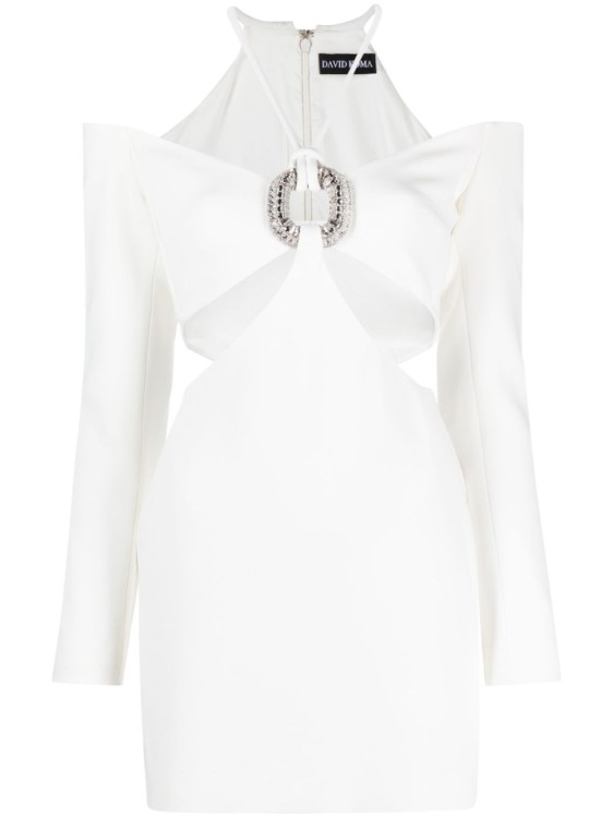Shop David Koma Cut-out Minidress In White