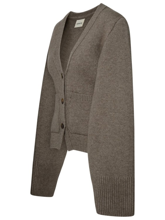 Khaite Scarlet Cashmere-blend Cardigan In Grey