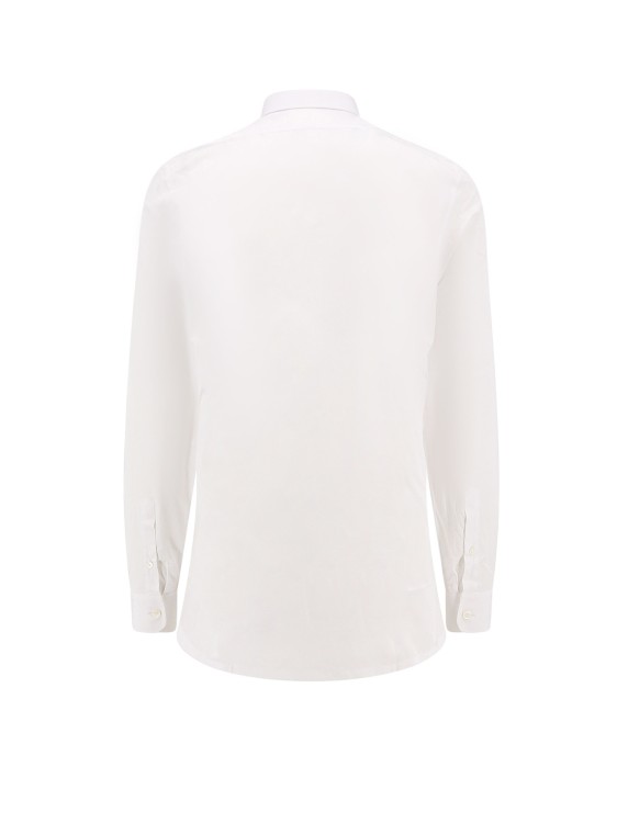 Shop Givenchy Cotton Shirt With Embroidered 4g Logo In White