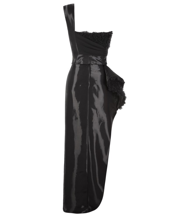 Shop Gemy Maalouf Ruffled Detail Skirt - Midi Skirts In Black