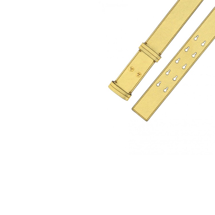 Shop Tom Ford Logo Buckle Leather Belt In Yellow