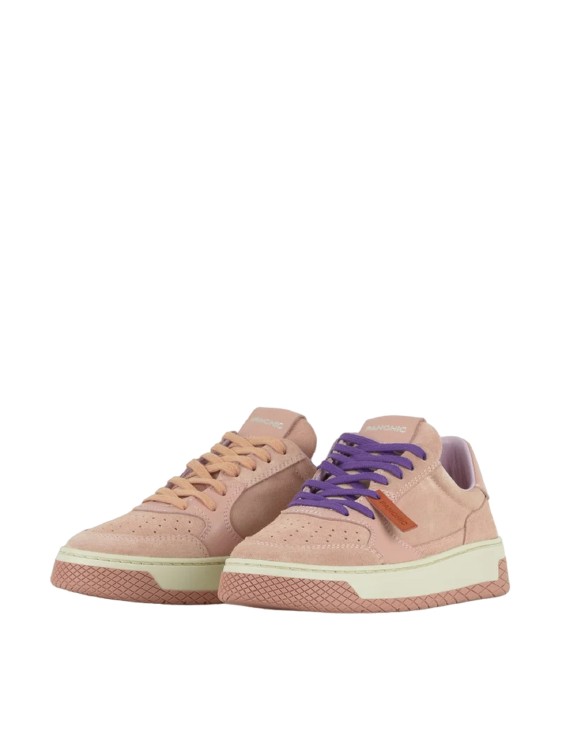 Shop Pànchic Powder Pink Suede Upper With Tone-on-tone Sneakers