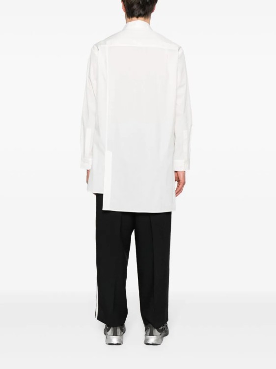 Shop Y-3 White Layered Poplin Shirt