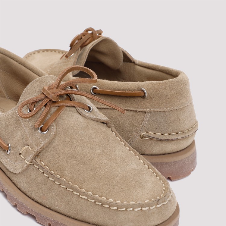 Shop Paraboot Malo Sand Suede Leather Loafers In Neutrals