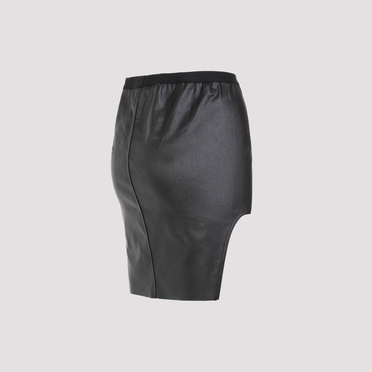 Shop Rick Owens Diana Denim Black Cotton Mini Skirt In Grey
