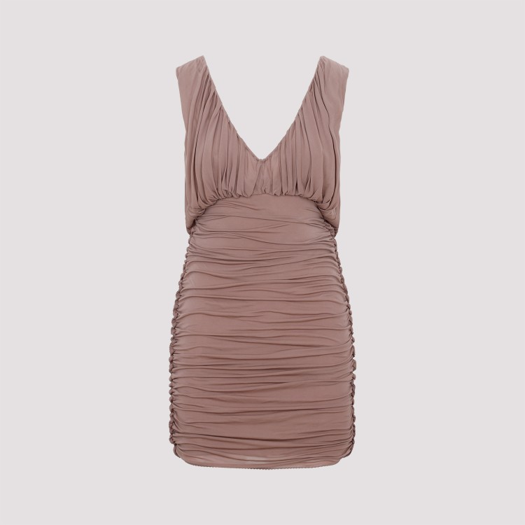 Saint Laurent Woman Short Dress Light Brown Size 6 Cupro In Pink